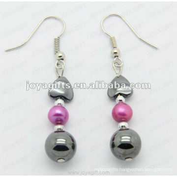 Fashion Hematite Round Beads Earring